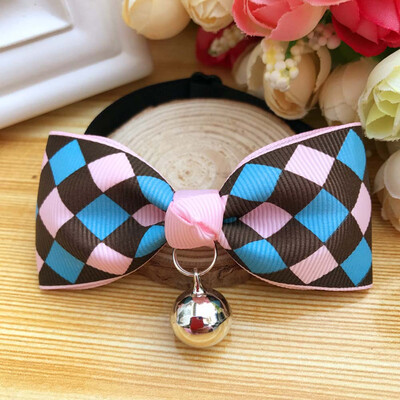 

British Style Adjustable Pet Bow Tie With Bell Necktie Collar For Cat Puppy Dog