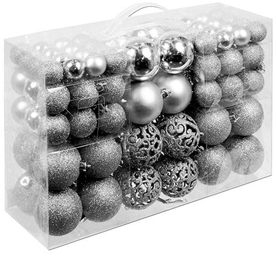 

Tailored 100PC Christmas Xmas Tree Ball Bauble Hanging Home Party Ornament Decor