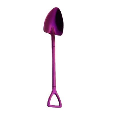 

Toponeto Colorful Spoon Handle Spoons Flatware Ice Cream Drinking Tools Kitchen Gadget BK