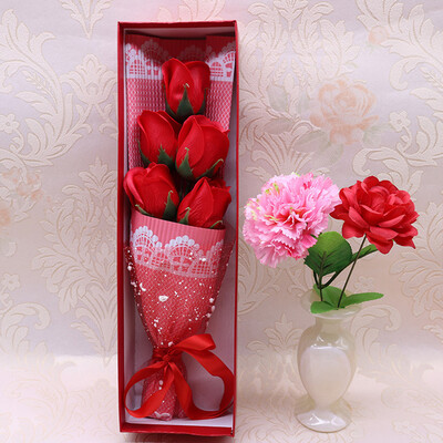 

Gobestart Rose Soap Flower Floral Bouquet Gift Box for Mothers Day Wedding Party Present