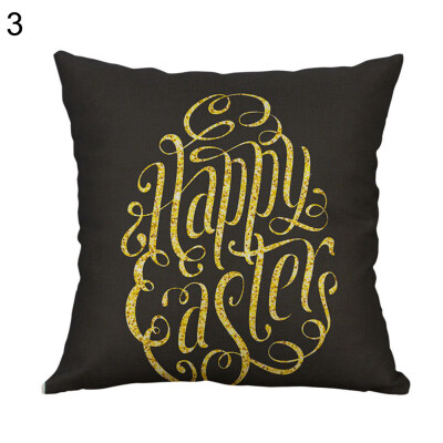 

Cartoon Easter Rabbit Pillow Case Sofa Waist Throw Cushion Cover Home Decor