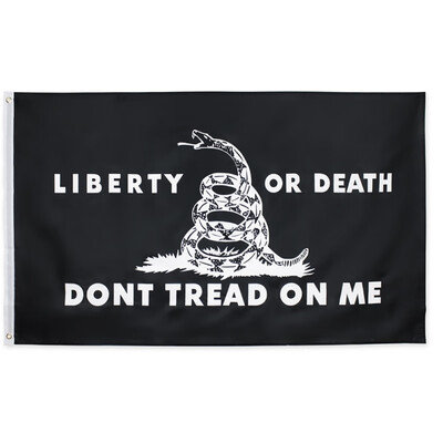

90150CM Dont Tread On Me Hanging Flag Fade Resistant Double Stitched Tea Party Flags Gadsden Flag