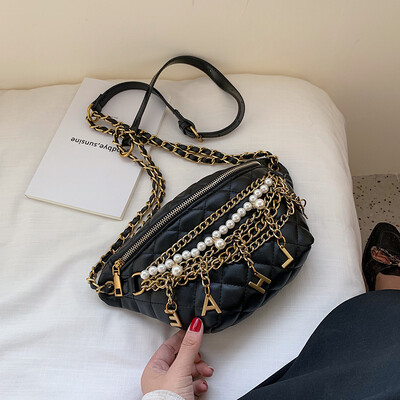 

Advanced sense bag trend chest bag handbag 2019 new fashion shoulder bag wild ins chain chain Messenger bag