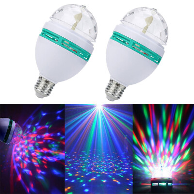 

Gobestart 2pcs Colorful Rotating Stage LED Light Bulb Flashing Disco DJ KTV Lamp