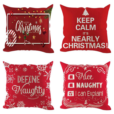 

Siaonvr 4Pcs Christmas Pillow Cover Pillowcases Decorative Sofa Cushion Cover Decoration