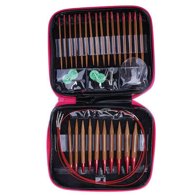 

13 Size Changeable Aluminium Circular Knitting Needle Ring Set Crochet Yarn