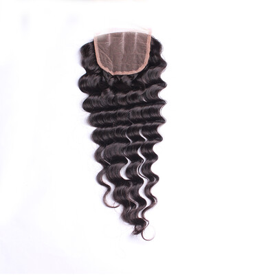 

Dolago Deep Wave 5x5 Lace Frontal Closure Peruvian Human Hair Lace Closure Bleached Knots Pre Plucked With Baby Hair 10-20 Inches