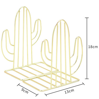 

2Pcs Pair Creative Shape Metal Bookends Book Support Stand Desk Organizer for Office School&Home