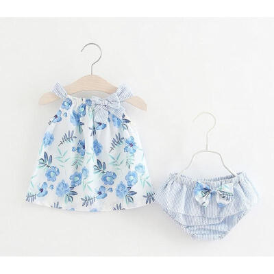 

Toddler Baby Kids Girl Summer Foral TopsPants 2PCS Outfits Sunsuit Clothes NEW