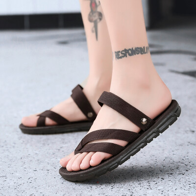 

Sandals&slippers men 2019 summer new beach sandals mens two wear fashion wear non-slip soft bottom Vietnam shoes men