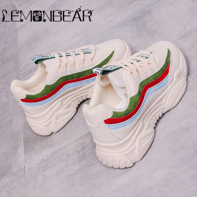 

Women Casual Shoes 2019 Autumn Mesh Women Shoes Flats Platform Lace-Up Fashion Breathable Women Sneakers Woman zapatos de mujer
