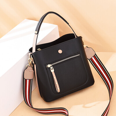 

Fall - winter bucket bag womens large capacity simple 100 womens handbag slung soft shoulder texture