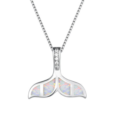 

Beautiful Fashion BlueWhite Fire Opal Pendant Necklaces