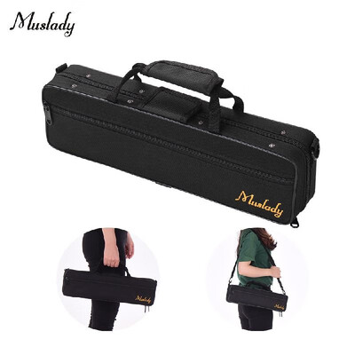 

Muslady 16 Holes C Flute Case Gig Bag Backpack Box Water-resistant 600D Cotton Padding with Adjustable Strap Top Carry Handle Clea