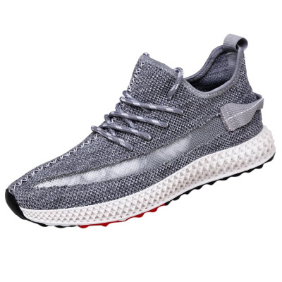 

2019 Summer mesh breathable shoes Mens Fashion lace up Breathable Lace-up Sport Athletic Walking Shoes Sneakers