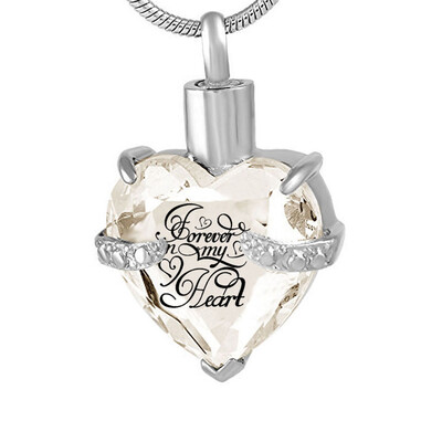 

Always in my heart Necklace for Ashes Love Heart Cremation Memorial Keepsake Pendant Necklace Jewelry 12 Month