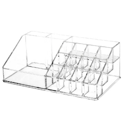

Clear Lipsticks Holder Box Transparent Cosmetic Storage Rack Makeup Organizer Display Case Lipstick Storage Box for Brushes Lipsti