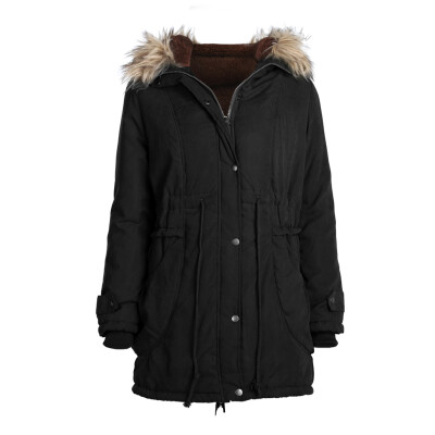 

Lady Women Warm Winter Overcoat Long Jacket Coat Outwear Hooded Parka