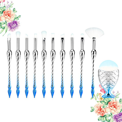 

Toponeto 11PCS Make Up Foundation Eyebrow Eyeliner Blush Cosmetic Concealer Brushes
