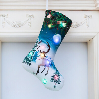 

Tailored Merry Christmas LED Hanging Gift Candy Large Socks Decoration