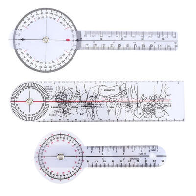 

Greensen 3Pcs 6810inch 360 Degree Protractor Angle Medical Ruler Spinal Goniometer