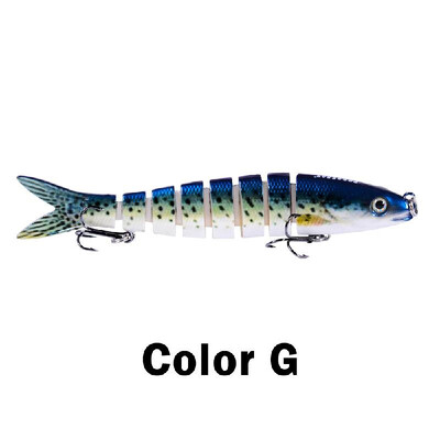 

1328cm 19g Fishing Lure Hard Bait 8 Segments Swimbait Crankbait Artificial Fishing Lure Bait with Treble Hooks