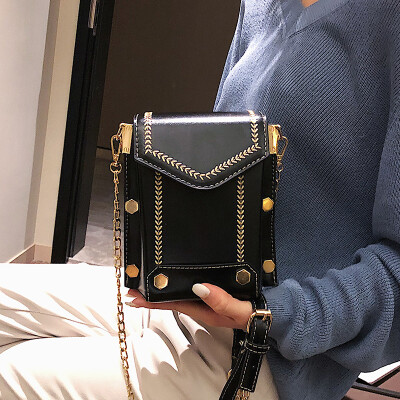 

Chic chain small bag female 2019 new Korean version of the wild fashion Messenger bag ins super fire shoulder small square bag