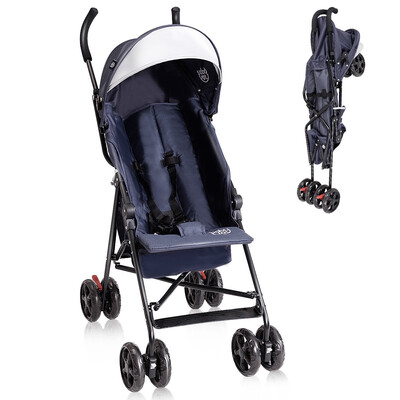 

Lightweight Baby Toddler Stroller with Canopy&Storage Basket-Dark Blue