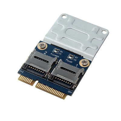 

Dual Micro SD TF to Mini PCI express Memory Card Reader Adapter Converter Card For Laptop