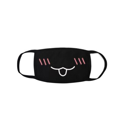 

Cute Funny Party Masks Black And White Reusable Cotton Anti-dust Respiratory Protective Mouth Mask Cover For Men Women