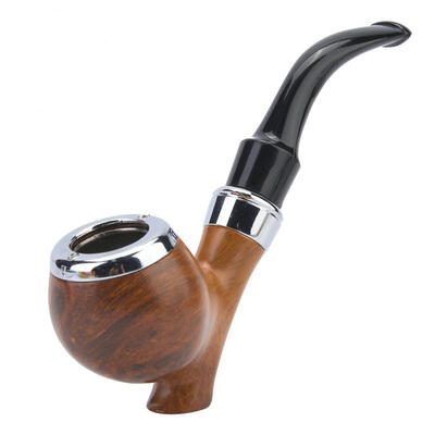 

Greensen Imitating Wooden Grain Resin Tobacco Pipe Round Head Smoking Cigarette Tool