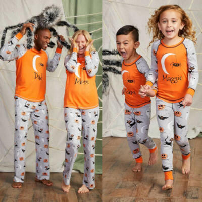 

US Familys Halloween Match Pajamas Outfit Parent-Child Cotton Fashion Sleepwear