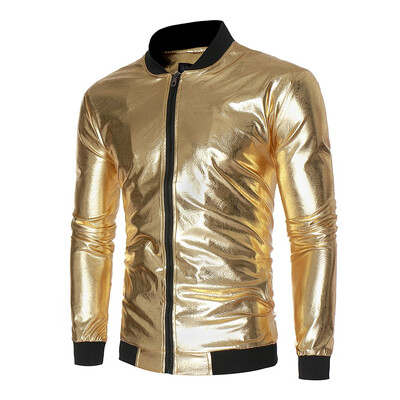 

Gobestart Men Spring Fit Long Sleeve Bright Face Printed Party Jacket Outwear Top Blouse