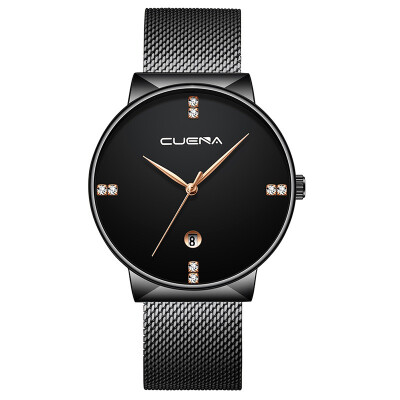 

Gobestart Luxury Ultra Thin Clock Male Steel Strap Casual Quartz Watch Mens Wrist Watch