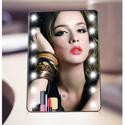 

Siaonvr 16LED Desktop Makeup Mirror Adjustable Light Touch-screen Beauty Mirror Black