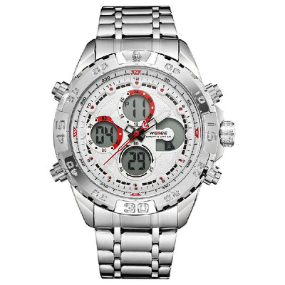 

WEIDE WH6909 Quartz Digital Electronic Watch Dual Time Alarm Calendar Stopwatch 3ATM Waterproof Timer Business Men Fashion Casual