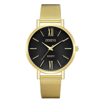 

GENEVA Watch 2019 WomenS Minimalist Mesh Band Stainless Steel Analog Quartz Wristwatch Lady Luxury Rose Gold Watches Relogio