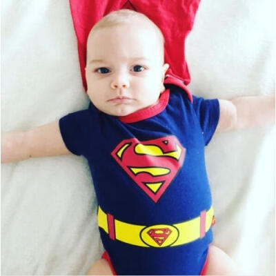 

Newborn Baby Superman Bodysuit Romper Infant Boys Jumpsuit Kids Clothes Outfit