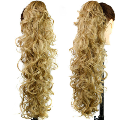 

Gobestart Long Clip-in Curly Claw Jaw Ponytail Clip In Hair Extensions Wavy Hairpiece