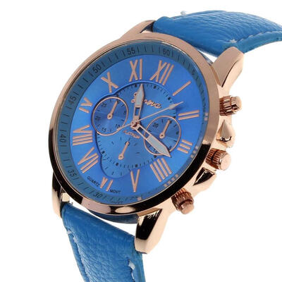 

Hot sale New Casual Watch Women Dress Watches Roman PU Leather Quartz WristWatch For Women Men relogio masculino erkek 2018 F