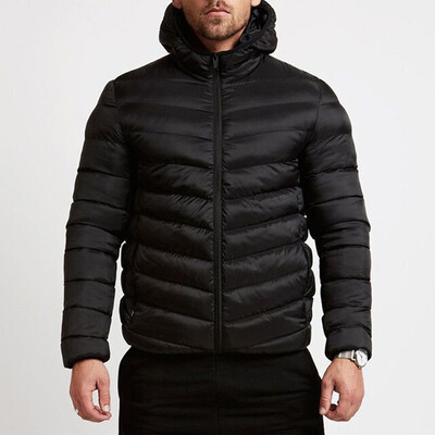 

Winter Men Warm Padded Bubble Puffer Jacket Ski Hooded Long Sleeve Coat Parka