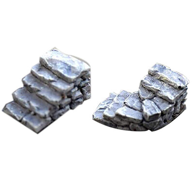 

Miniature Artificial Stone Steps Straight Curved Bridge Stairs Home Decor Fairy Ornaments Plastic Artwork