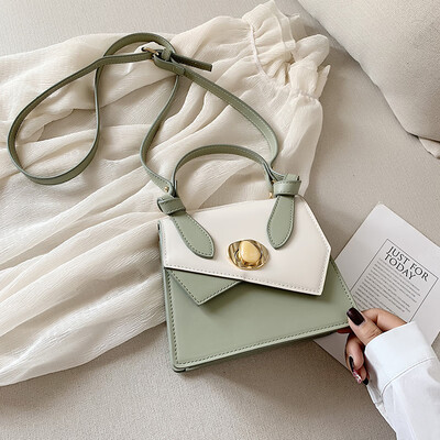 

On the new small bag foreign gas handbags summer new 2019 popular hit color hand shoulder bag Messenger bag female wild ins