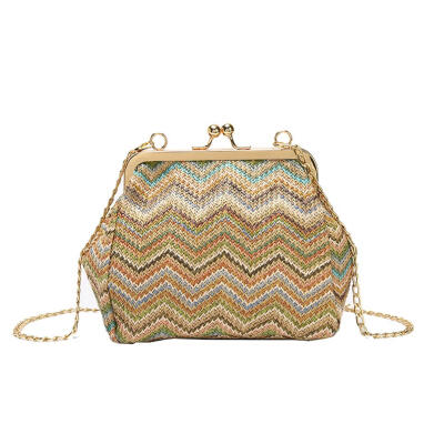 

Woven Shoulder Bag Women Summer Elegant Straw Knit Messenger Crossbody Pack