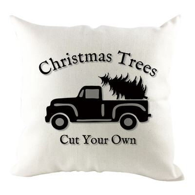

Siaonvr Christmas Pillow Cover Pillowcases Decorative Sofa Cushion Cover Home Decoration