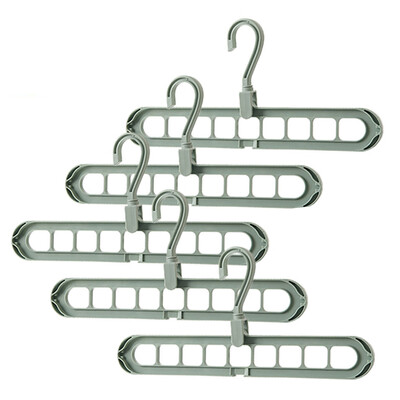 

Toponeto Clothes Hanger Clothes 9 Hole Towel Hook Closet Organizer Plastic Storage Rack