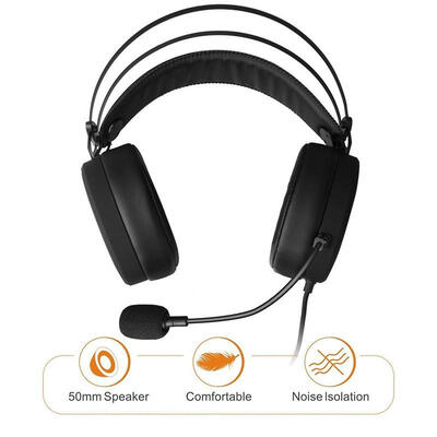

NUBWO N7 Wired PC Gaming Headphones Over Ear Stereo Subwoofer Headsets with Noise Canceling Mic for PCMACPS4Xbox one -Black