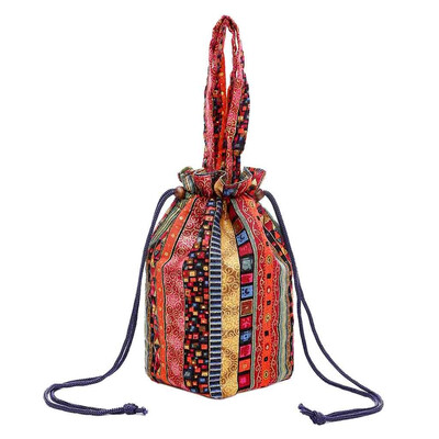 

Tailored Canvas Floral Women Bucket Bag Hand Bag Printing Crossbody Bag Drawstring Bag