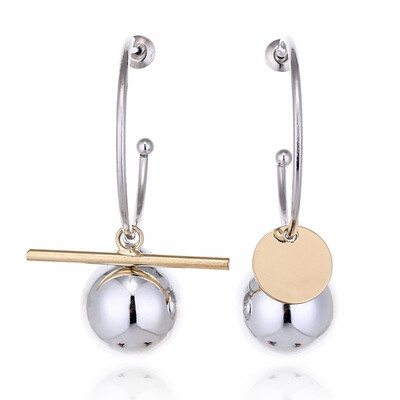 

Fashion Geometric Asymmetry Acrylic Round Ball Drop Earrings