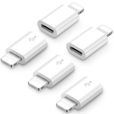 

5PCS Micro USB to 8 Pin Adapter for iPhone X 8 Plus 8 7 Plus 6 Plus 6